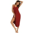 thumbnail image 1 of Hauaitttt Womens Nightgown Sleeveless Long Nightshirt Full Night Dress Plus Size Sleepshirt Chemise Bridal Pajama Set Nightgown for Tall Women Women Might Sleep Wear Long Shirt Sleepwear Women Womens, 1 of 8