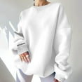 thumbnail image 1 of Hauaitttt Womens Oversized Sweatshirts Hoodies Crew Neck Pullover Sweaters Casual Comfy Fall Fashion Outfits Clothes 2 Designer Sweats Women Light Sweatshirts Women Jacket Women Distressed Hoodie, 1 of 4