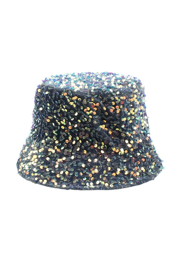 Womens Sequin Bucket Hat Beach Sun Hats for Party Girls Teens Shiny Glitter Sequin Sun Cap for Travel Bucket Hat Teenagers Garden Hat Ladies Bucket Hat Men 58 Bucket Hat Bucket Hat 58 Men's