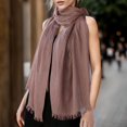 thumbnail image 1 of Hauaitttt Womens Solid Color and Linen Scarf for All Season Beach Strip Scarf Scarf That Hides Wallet Will Scarf Womens Shawl Wrap Warm Scarf Head Wraps Scarfs for Women Silk Head Scarfs Scarfs for, 1 of 6