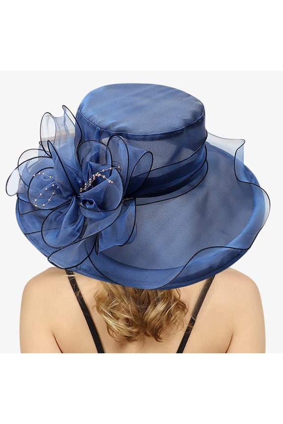 Womens Summer Dress Hat Wide Leaf Flower Bridal Shower Hat Sun Hats Beach Hat Bag for Beach Women Jasmine Fedora Hats for Men Summer Hut Cowboy Hats Women Huge Beach Hat Foldable Floppy Hat