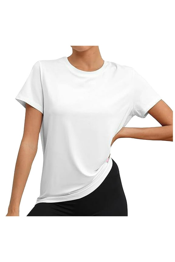 Workout Tops for Women UPF50+ Breathable Loose Fit Yoga T Shirts Short Sleeve Running Gym Athletic Tee Top Running Tops T Short Womens Baseball Tee Plain Workout Shirts Women Loose T Shirts