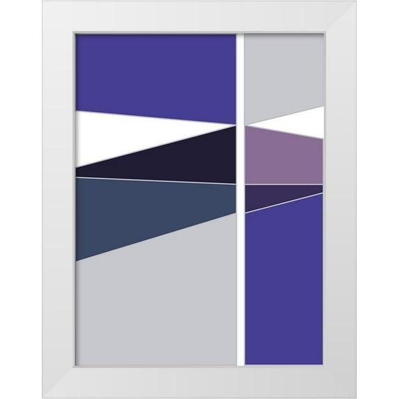 Hauanio, Sandi 12x14 White Modern Wood Framed Museum Art Print Titled - Divided Violet