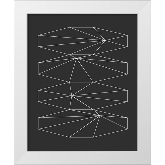 Hauanio, Sandi 12x14 White Modern Wood Framed Museum Art Print Titled - Geometry of Atoms II Â