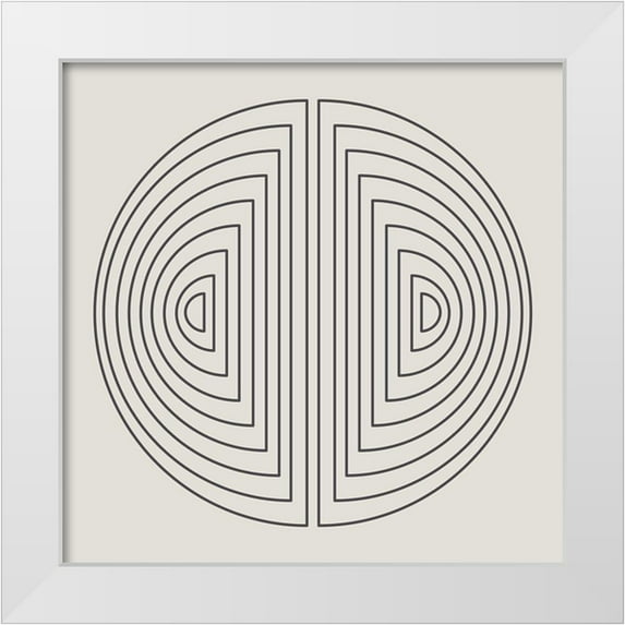 Hauanio, Sandi 26x26 White Modern Wood Framed Museum Art Print Titled - Semi Moons