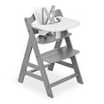thumbnail interactive-video image 1 of hauck Alpha+ Adjustable Wooden High Chair Set, Gray, 1 of 18