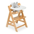 thumbnail interactive-video image 1 of hauck Alpha+ Adjustable Wooden High Chair Set, Natural, 1 of 18