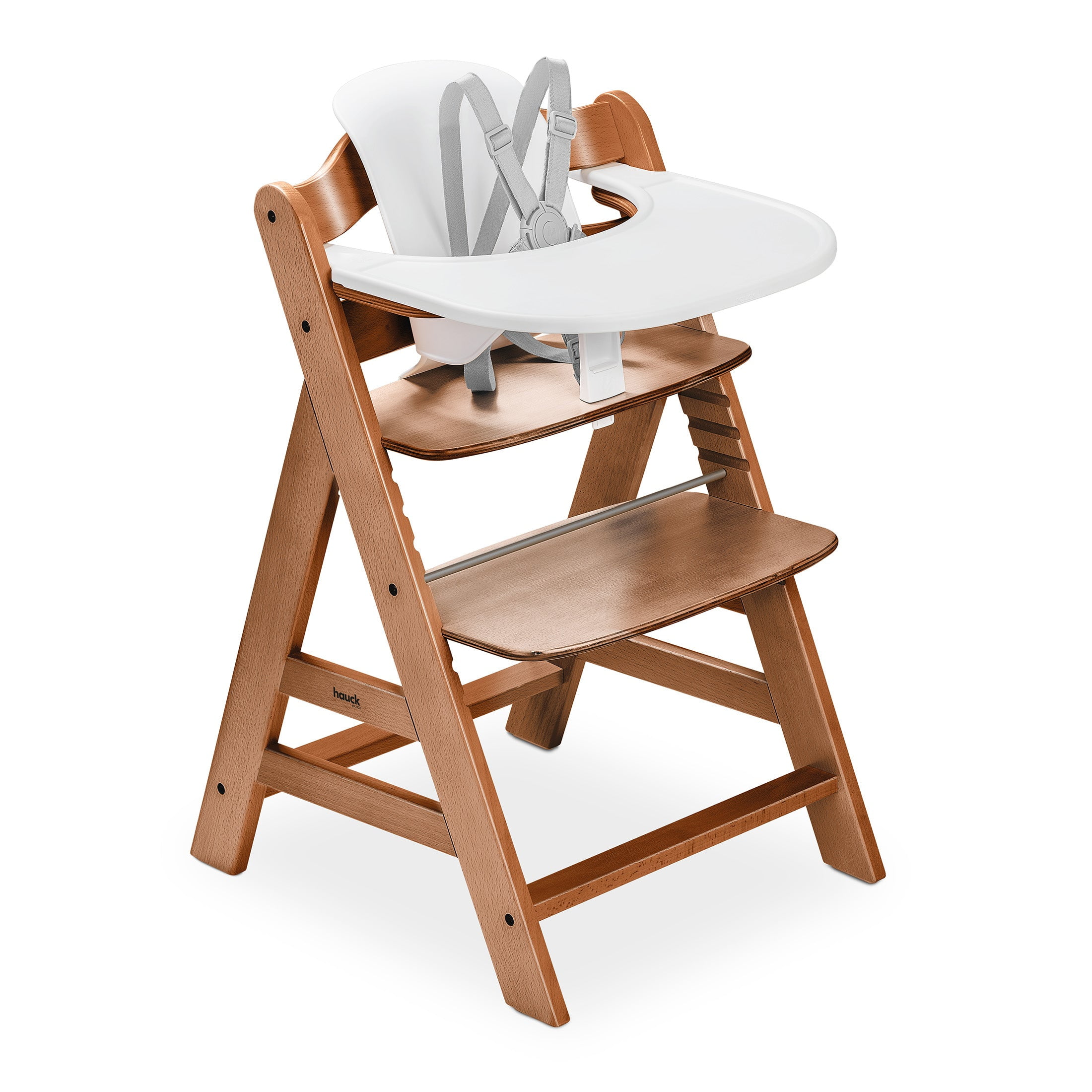 hauck Alpha+ Adjustable Wooden High Chair Set, Walnut