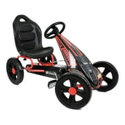 hauck Cyclone Pedal Go Kart w/ Adjustable Bucket Seat for Kids Ages 4 to 8