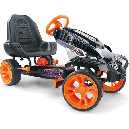 Hauck Nerf Battle Racer Pedal Go Kart, Orange/Grey/Black, Large