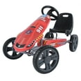 thumbnail image 1 of hauck Speedster Pedal Go Kart w/ Adjustable Bucket Seat for Kids Ages 4 to 8, Fire Rescue, 1 of 6