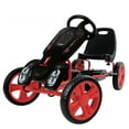 thumbnail image 1 of Hauck Speedster Pedal Go Kart w/ Adjustable Bucket Seat for Kids Ages 4 to 8, Black/Red, 1 of 7