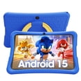 thumbnail interactive-video image 1 of 10.1 inch Android 15 Kids Tablets 2025,6GB RAM + 64GB ROM,Parent Control Kids Education Children Tablet with WiFi,Kid-Proof Case,Blue, 1 of 12