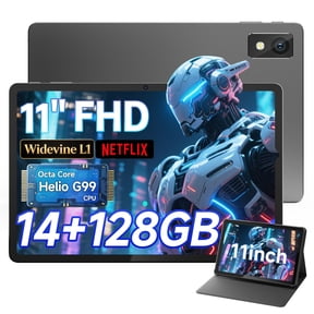 DIGILAND 11 Inch Android Tablet, MTK Helio G99 14GB + 128 GB Gaming Tablet, 8+13MP Dual Camera Tablet Computer(Gray)