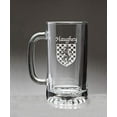 thumbnail image 1 of Haughey Irish Coat of Arms Glass Beer Mug (Sand Etched), 1 of 1
