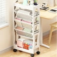 thumbnail image 1 of HauiWeiLyai 5 Tiers Storage Organiser Large Capacity Rolling Utility Cart for Home Office Kitchen Bathroom Essential Rack, 1 of 6