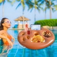 thumbnail image 1 of HauiWeiLyai Floating Table for Pool, Floating Drink Holder for Pool, Summer Inflatable Pool Float Beer Drinking Cooler Table Bar Tray Beach Swimming Ring Party Bucket Cup Holder for Swimming Pool, 1 of 5