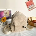 thumbnail image 1 of HauiWeiLyai Mini Corduroy Backpack Purse Women Solid Small Backpack Tiny Corduroy Backpack Preppy Backpack Casual Daypack, 1 of 6