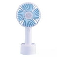 thumbnail image 1 of HauiWeiLyai Portable Handheld Fan, USB Rechargeable Mini Fan, 3 Speeds with Phone Holder Base, All Day Battery for Outdoor Indoor, 1 of 6