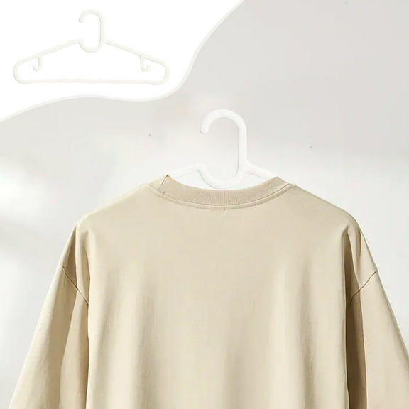 Hauiodp 10 Pack Lightweight Clothes Hangers, Non-Slip Space-Saving Clothes Hangers, Standard Hangers with Shoulder Grooves for Shirts, Dresses, Blouses, Coats, Suits, Jackets