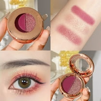 Hauiodp 2 Color Eye Shadow, Two-color Eye Shadow Flash Eye Shadow