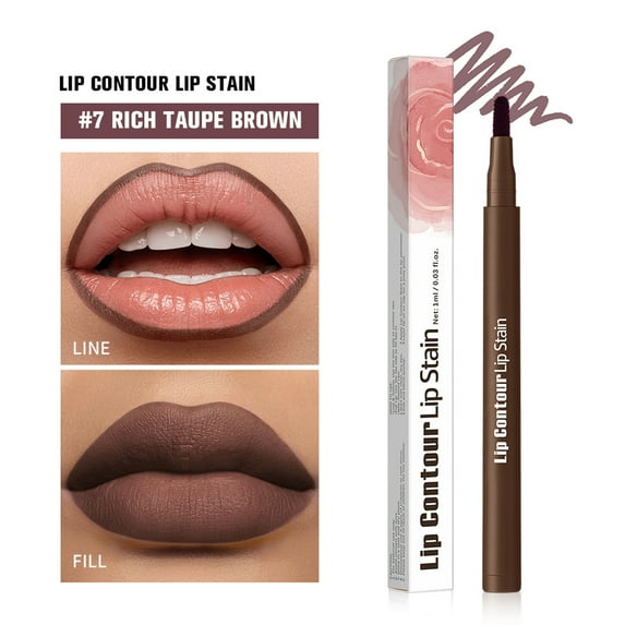 Hauiodp 2 - In - 1 Lip And Stain Pen - Long - Lasting - Proof - Pigmented Lip Makeup