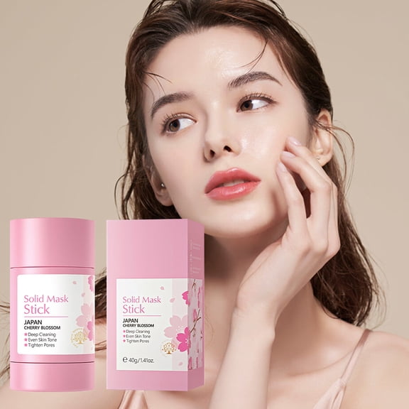 Hauiodp 40g Solid Facial Mask Stick Applied Facial Mask Cleanses Pores Replenishes