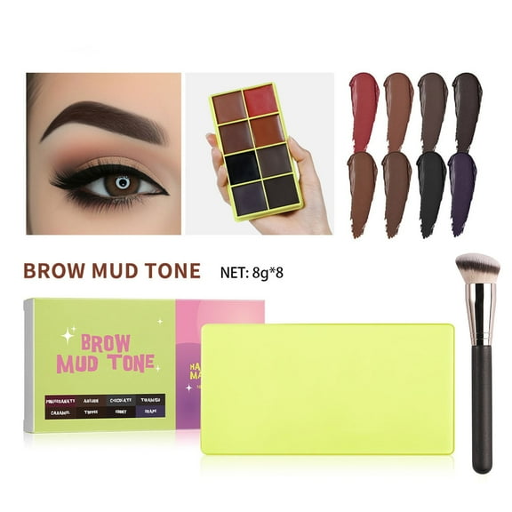 Hauiodp 8 Color Eyebrow Cream Waterproof Eyebrow Cream Set Opposition Lasting Eyebrow Gel Soap Drying Oil-free Lasting For 12 Hours Creating A Natural And Clear Eyebrow