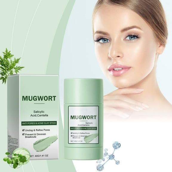 Hauiodp Artemisia Argyi Blackhead Removing Cleansing Mud Film Deeped Moisturizing And Cleansing Pores Brightening And Moisturizing Blackhead Removing Mud Film 40g