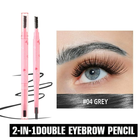 Hauiodp Automatic Slim Double Head Makeup And Natural Eyebrow Pencil With Eyebrow Brush