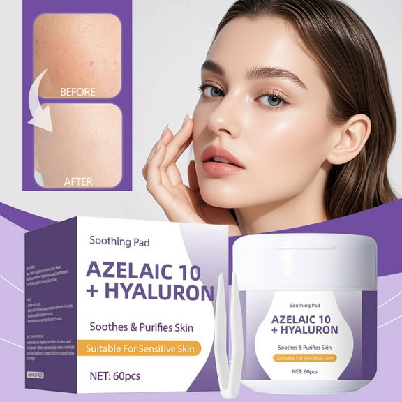 Hauiodp Azelaic 10 Hyaluron Redness Soothing Pad Troubled Care With Toner Pads Easy Stretchable Facial Mask With Hyaluronic 60 Pieces