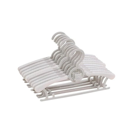Hauiodp Baby Hangers, 10 Pack Baby Clothes Hangers for Closet, Adjustable Non-Slip Kids Hangers, Save Space Plastic Hangers for Toddler Infant, Nursery Child, Teen