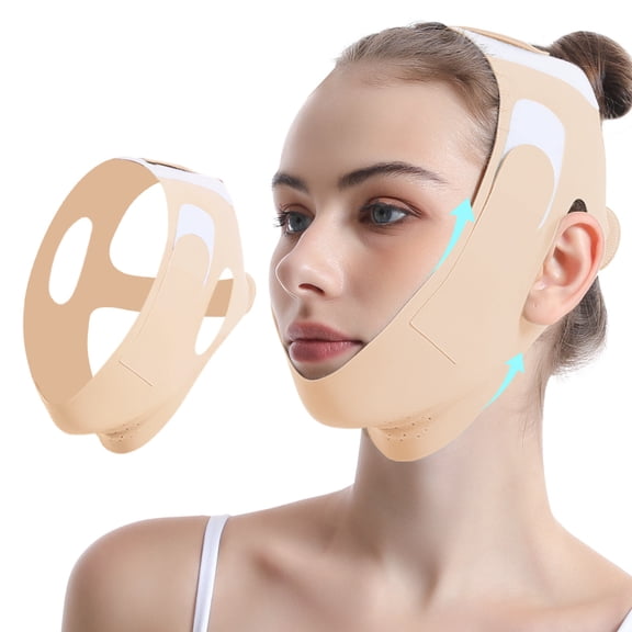 Hauiodp Breathable Non-mark Belt Compact Lifting Artifact Face Carving Face Mask Beauty Instrument Chin Thin Face Mask Face Bandage