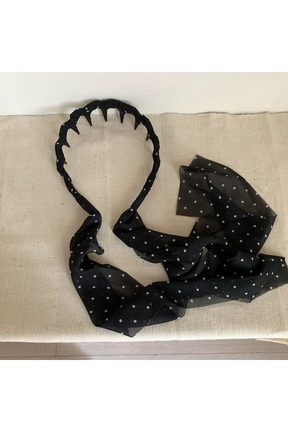 Chiffon Ribbon Headband Spring And Summer High Cranial Hair Clip Sweet Wrinkled Hair Bundle Display Facial Small Headband