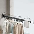 thumbnail image 1 of Hauiodp Clothes Drying Rack, Adjustable Closet Rods, Wall Mounted Retractable Clothes Drying Rack, Space-Saver Laundry Drying Rack for Balcony, Laundry, Bathroom, Patio, Dormitory, 1 of 3