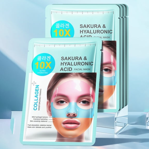Hauiodp Collagens Rainbows Of Three Colors Mask Series Hydrating Masks Sakuras Hyaluronic Facial Mask 30ml