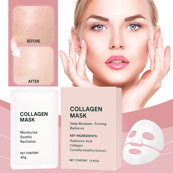 Hauiodp Deep Hydrating Masks For Wrinkle Reduction And Pore Minimization Like Glass 1 Box 4 Pcs 40ml