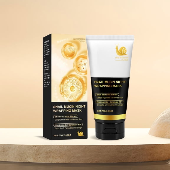 Hauiodp Deep Moisturizing And Firming Night Wrapping Tear Pull Snail Secretion Filtrate Facial Mask 75g