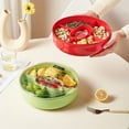 thumbnail image 1 of Hauiodp Divided Serving Tray with Lid, Portable Snack Container Platter, Round Reusable Snack Nuts Containers, Party Platter for Candy, Appetizer, Snack, Fruit, Veggie, Parties, 1 of 9