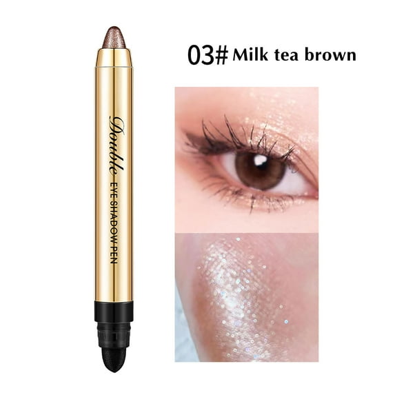 Hauiodp Double Head Eye Shadow Stick, Pearl Light, Fine , Three-dimensional Sleeping Silkworm, Decorate And Form High Gloss Eye Shadow
