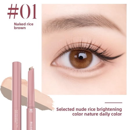Hauiodp Double Head Eyebrow Pencil Waterproof Natural And Highlighter Eye Makeup Tool