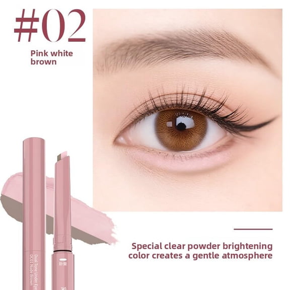 Hauiodp Double Head Eyebrow Pencil Waterproof Natural And Highlighter Eye Makeup Tool