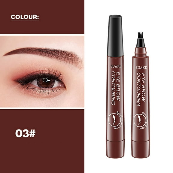 Hauiodp Eyebrow Pencil Eyebrow Microblading Pen - Eye Makeup Eyebrow Pen 4 Point Brow Pen Lift & Snatch Eyebrow Microblading Pen Long-Lasting WaterproofNatural2ml
