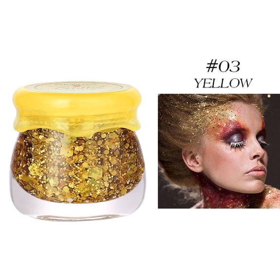 Hauiodp Flash Eye Shadow Sequin Gel,Mermaid Body Glitter Gel,Self-Adhesive Liquid Sequins Glitter Face Eye Lip Hair Makeup,