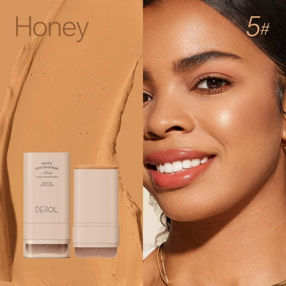 Hauiodp Foundation Stick,Contour Stick Hydrating Lightweight Foundation Stick with Brush,Multi-Use Foundation Stick Makeup, Waterproof Thin and Cover Blemishes for All Skin Types