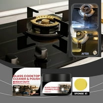 Hauiodp Glass Cooktop Cleaner, Stove Oven Cleaner & Polish For Ceramic, Fast Acting and Removes Burnt on Stains from Glass Ceramic Smooth Top Ranges with its No Rinse Formula