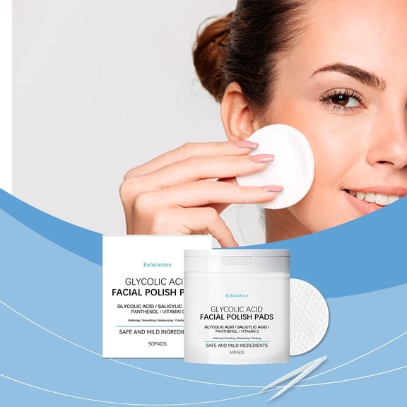 Hauiodp Glycolic Exfoliating Pad Facial Moisturizing Pad Exfoliating Wet Compress Pad Oppose Wrinkle And Moisturizing Pad Closed Mouth Conditio 50ml