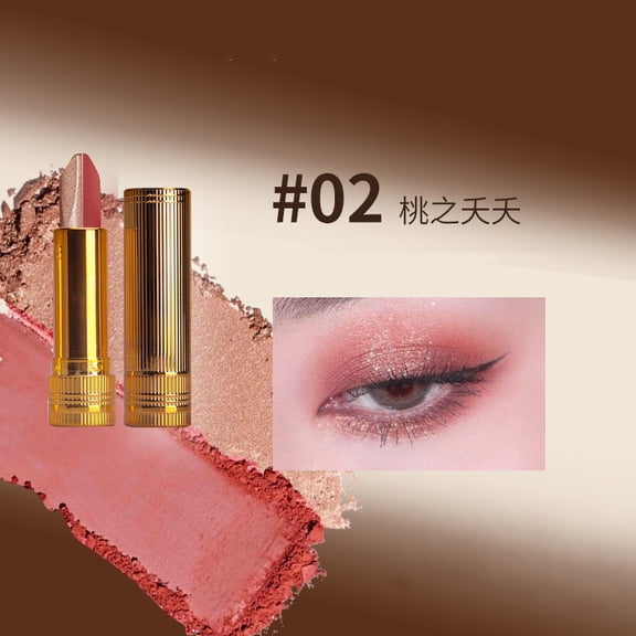 Hauiodp Gold Diamond Double Color Eye Stick 3.5g Waterproof Pearl Light