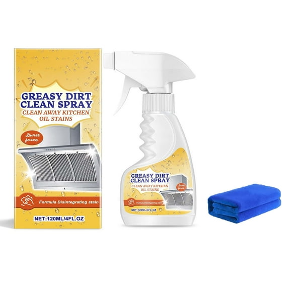 Hauiodp Kitchen Grease Foam Cleaner, Kitchen Stove Top Cookware Cleaning Grease Polishing Cleaner, Powerful Stain Remover For Stoves & Cookware, Deep Cleaning Spray