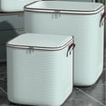 thumbnail image 1 of Hauiodp Large Clothes Storage Bins, Foldable Blanket Clothing Storage Bags with Lids and Handle, Extra Large Storage Bags for Closet, Comforter, Blankets, Bedding, 1 of 6